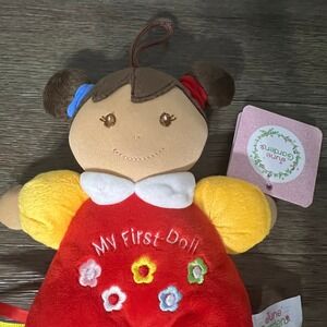 June Garden My First‎ Doll Ava 9" Soft Plush Baby Doll Red Outfit Toy